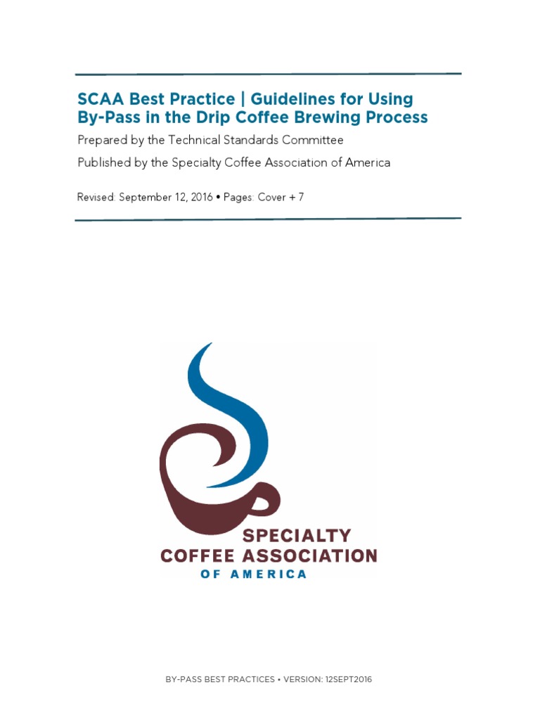 By-Pass Brewing Best Practices Guide | PDF | Litre | Coffee