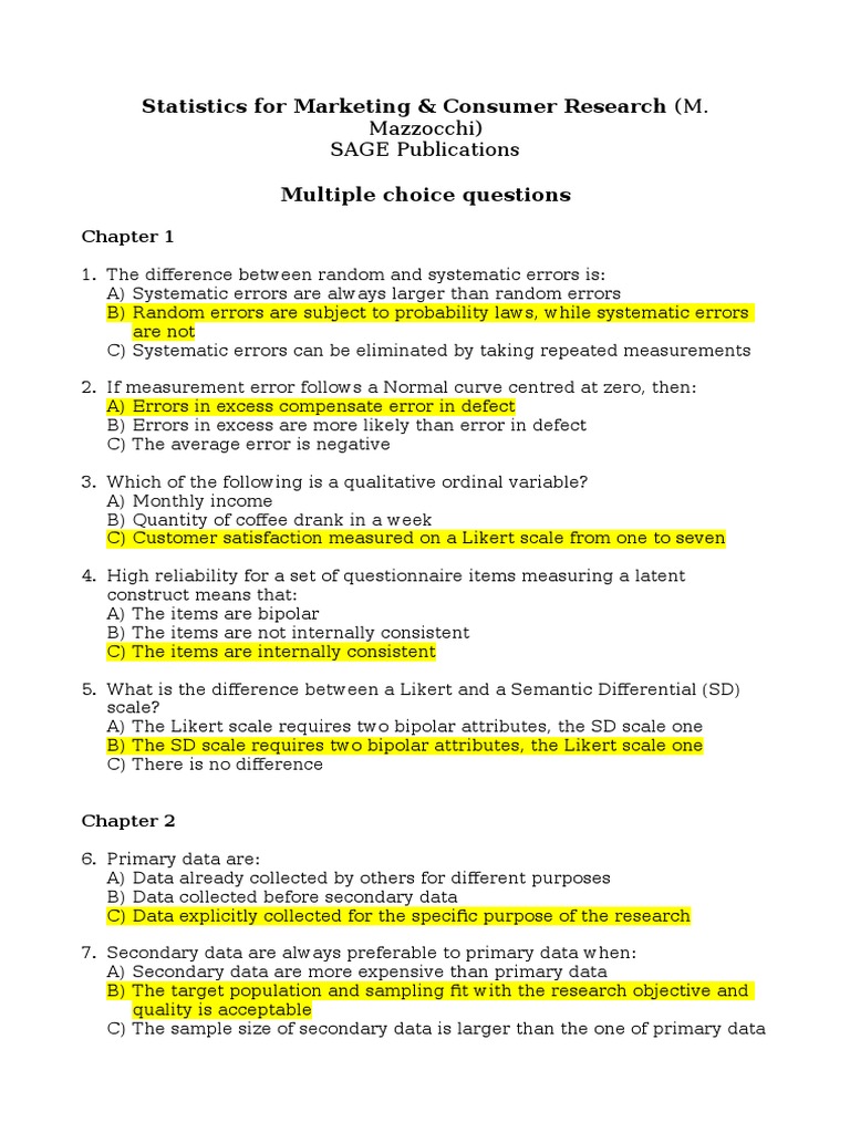 Multiple choice questions (with answers) (1).doc Sampling (Statistics