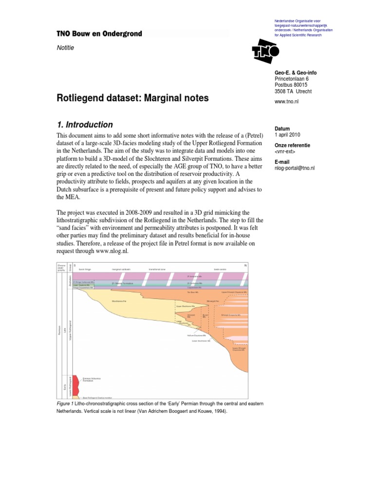 Rotliegend Marginal Notes 2010 Nlog | PDF | Sedimentary Rock ...