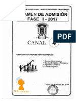 Examen Admision 2017 Fase2 Canal4 Unjbg