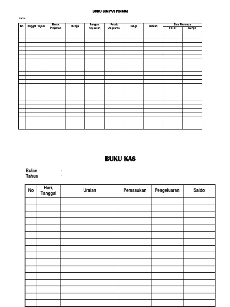 Buku Simpan Pinjam | PDF