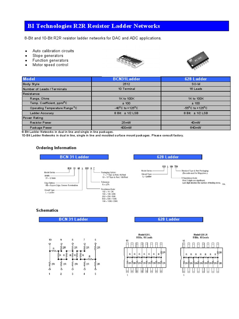 R2R Resistor Ladder Networks for DAC and ADC Applications PDF