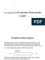 Simulation of Lamellar Flow Inside A Pipe