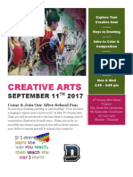 Creative Arts Flyer 21st Century