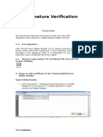 PDF Signature Verification Steps: Pre-Requisites