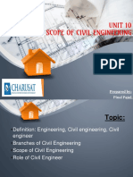 Unit - 10 - Scope of Civil Engg