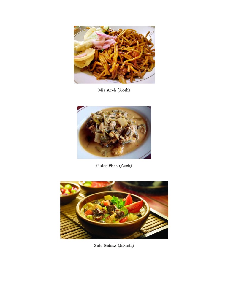 Gambar Makanan Khas Daerah Sendiri Nabati & Hewani