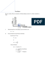 Simple Harmonic Oscillator