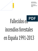 Fallecidos en Incendios Forestales en España 1991-2013