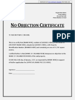 No Objection Certificate Property