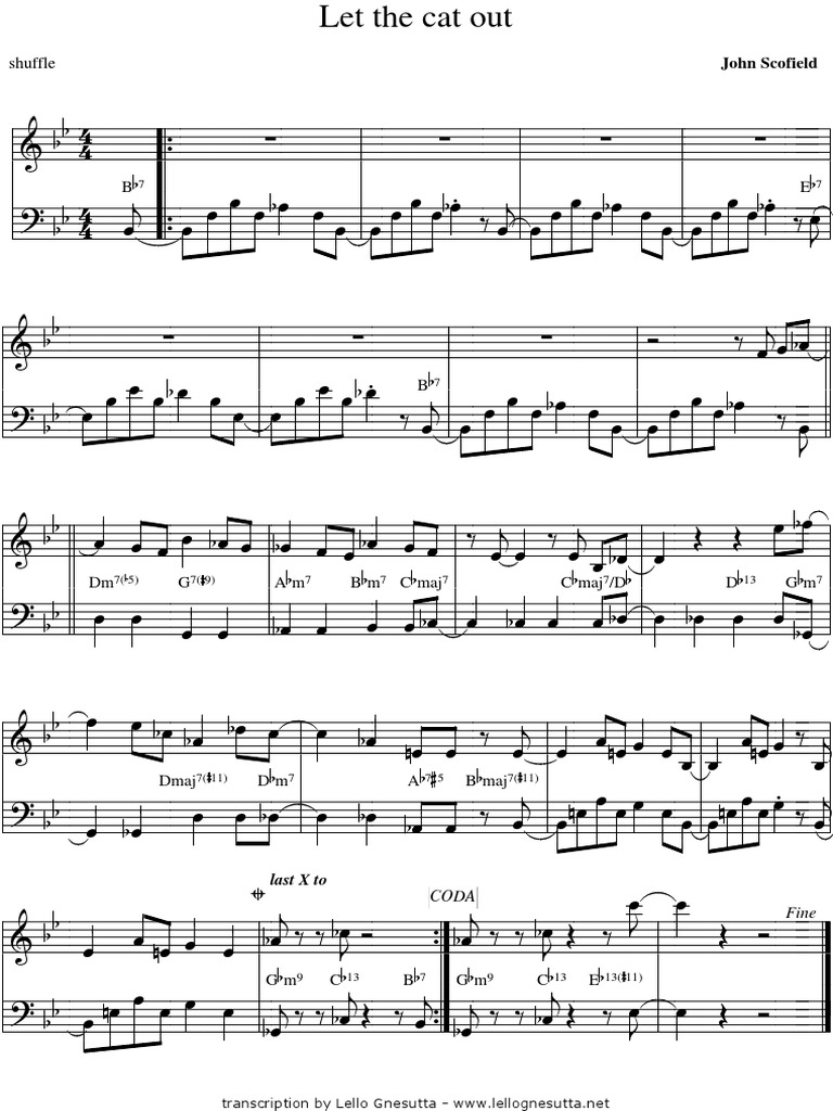 John Scofield Let The Cat Out PDF