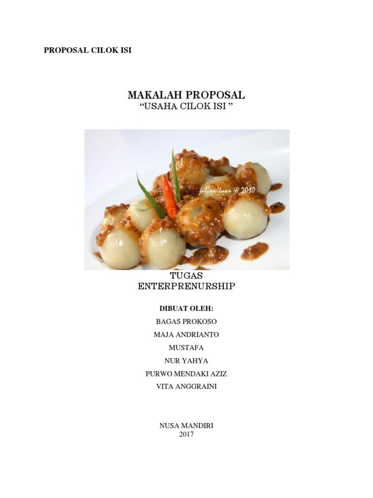 Proposal Cilok Isi