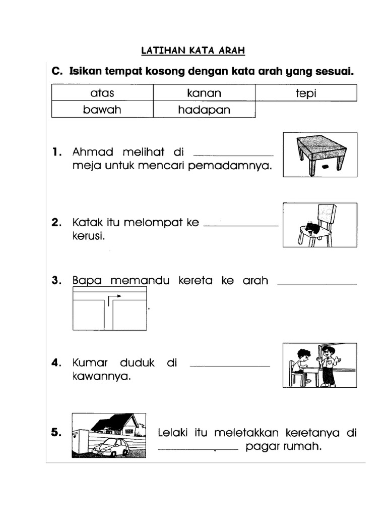 Latihan Kata Arah