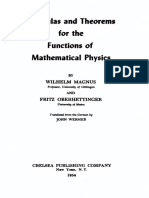 Magnus, W. - Oberhettinger, F. - Formulas & Theorems For The Functions of Mathematical Physics. Che