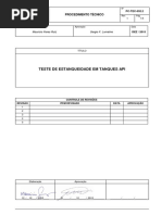 Procedimento Simplificado - Teste de Estanqueidade Em Tanques
