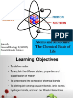 MF009 1A Atoms and Molecules - The Chemical Basis of Life L2