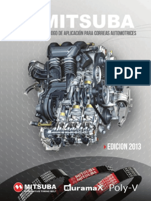 MITSUBA Correas Aplicaciones PDF | PDF | Industria automotriz | Motores