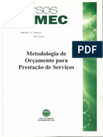 Apostila - Cursos IMEC - Metodologia de Orçamento para Prestaçao de Serviços