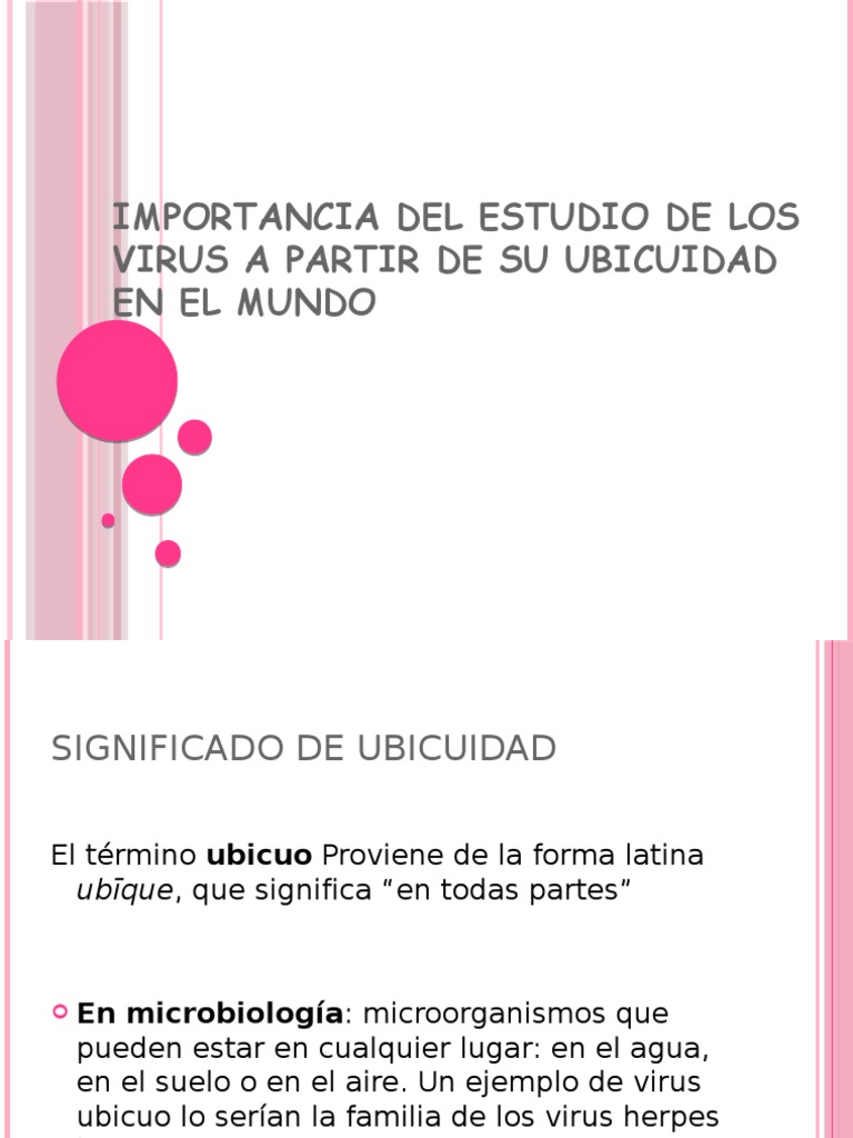 Ubicuidad y Ejemplos de Virus | PDF | Virus | Microorganismo