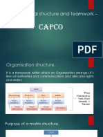 Organisational Structure and Teamwork - : Capco