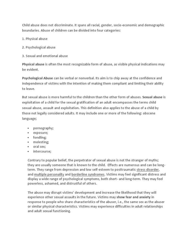 Physical Abuse Is Often The Most Recognizable Form of Abuse, As Visible