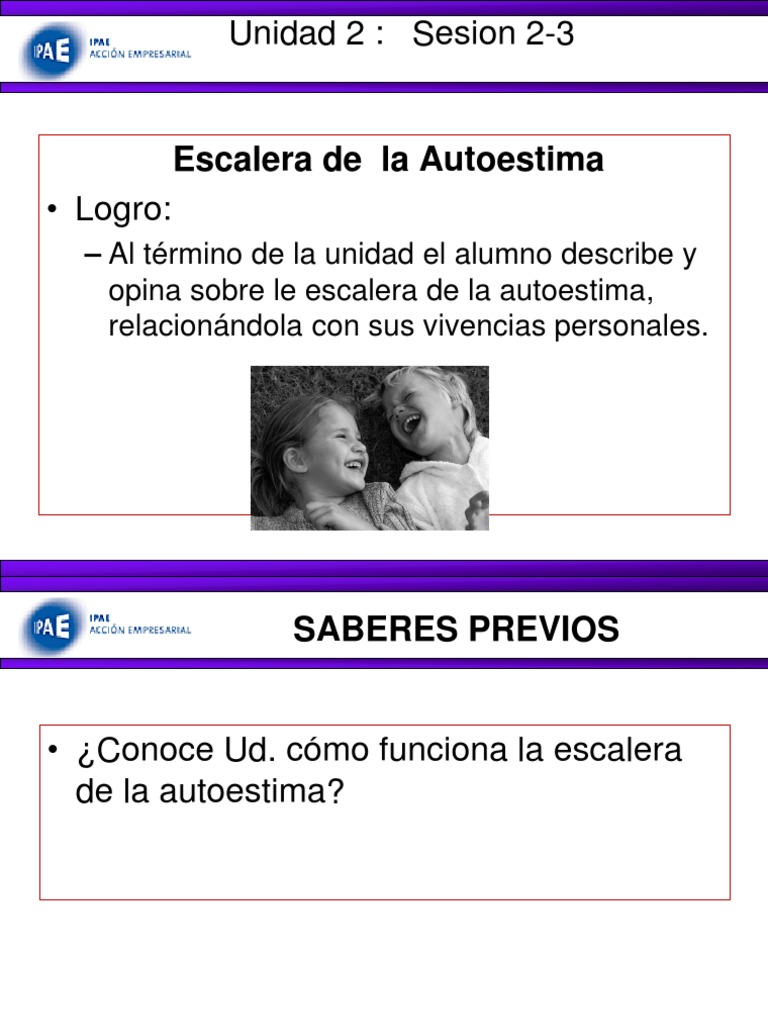 Taller de Autoestima Sesiòn 2 - Escalera de La Autoestima | PDF