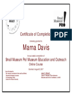 2017 Certificate Davis