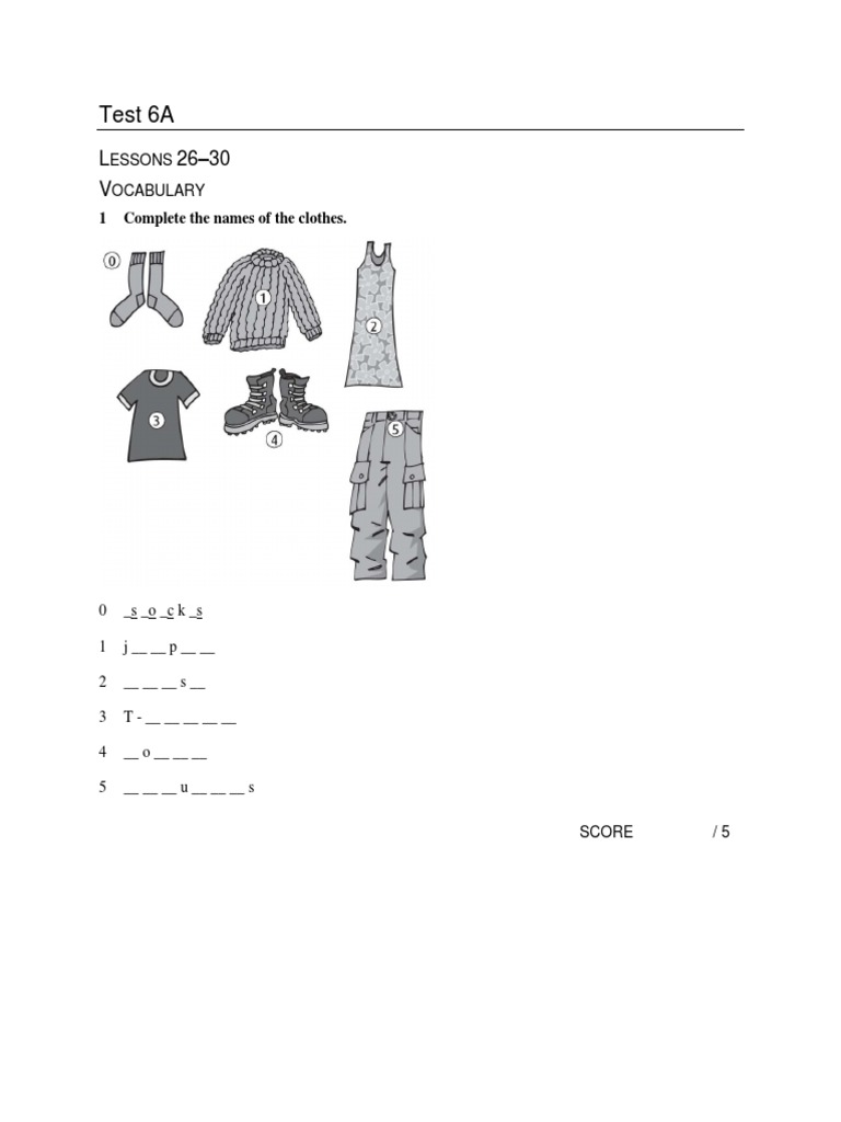 Test 6A | PDF | Grammar | Linguistics