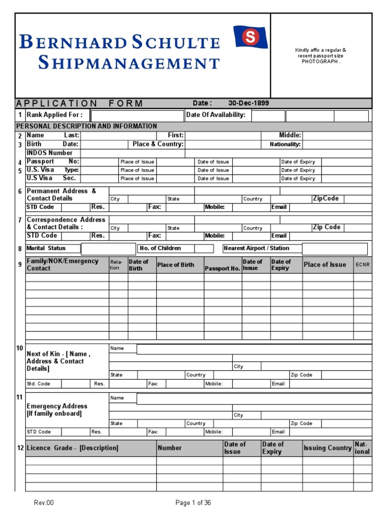 Seafarer Application Form Template | PDF | Oil Tanker | Island