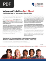 Veterans Crisis Line fact sheet