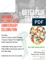 Antonios Pizzeria Flyer 1