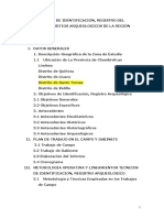 Registro anual vial y sitios arqueológicos Chumbivilcas