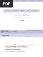 Teaching Sound Synthesis in C-C++ On The Raspberry Pi Presentation