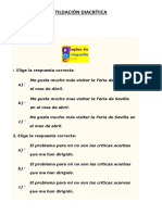 Tildación Diacrítica: 1. Elige La Respuesta Correcta