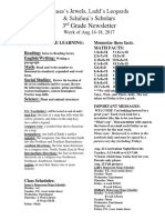 Newsletter For Aug 14-18 20017wk 2