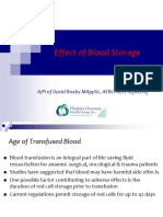 Effect of Blood Storage: A/Prof David Roxby Mappsc, Afrcpa, FFSC (Rcpa)