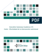 Executive Summary Cuaderno Nº0 Coste - Efectividad de La Intervención Nutricional