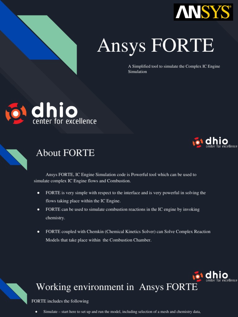 Ansys FORTE: IC Engine Simulation Guide | PDF | Simulation | Combustion