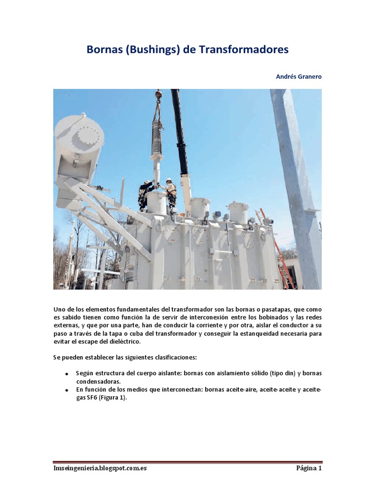 Bornas De Transformadores Pdf Condensador Transformador