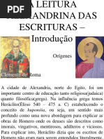 8 a Leitura Alexandrina Das Escrituras
