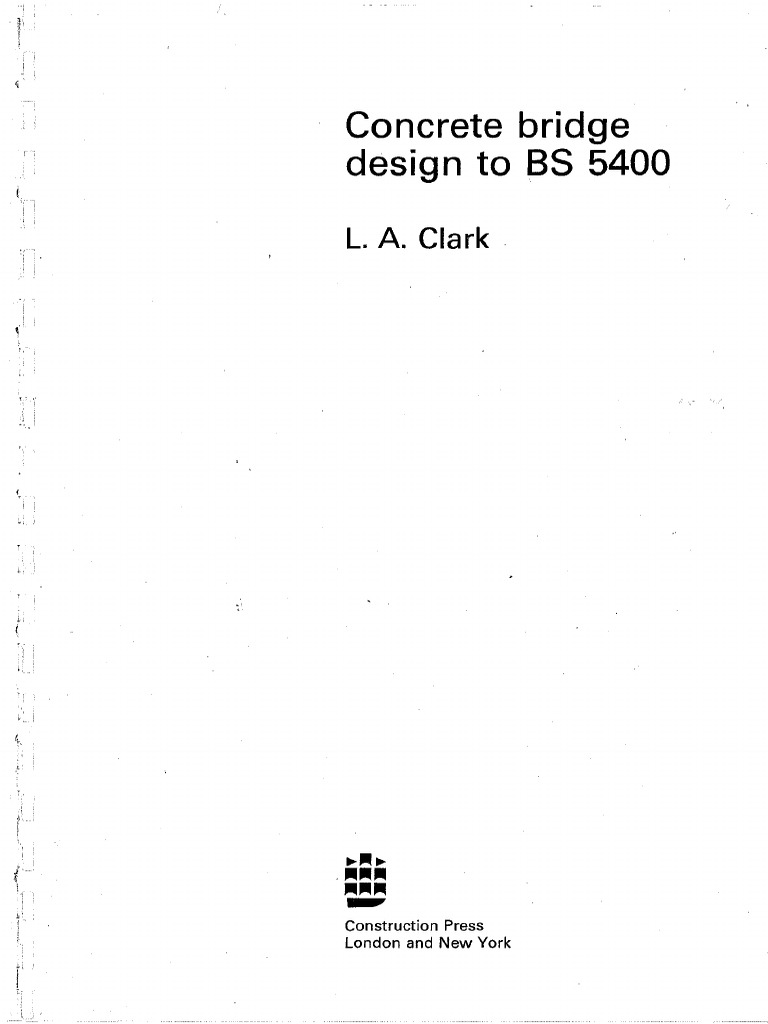 Concrete Bridge Design To BS 5400 L A Clark 1981 PDF PDF