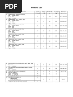 Packing List