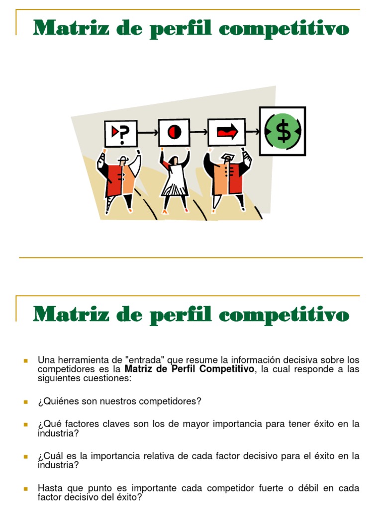 Matriz de Perfil Competitivo: Análisis de Competencia | PDF | Calidad ...