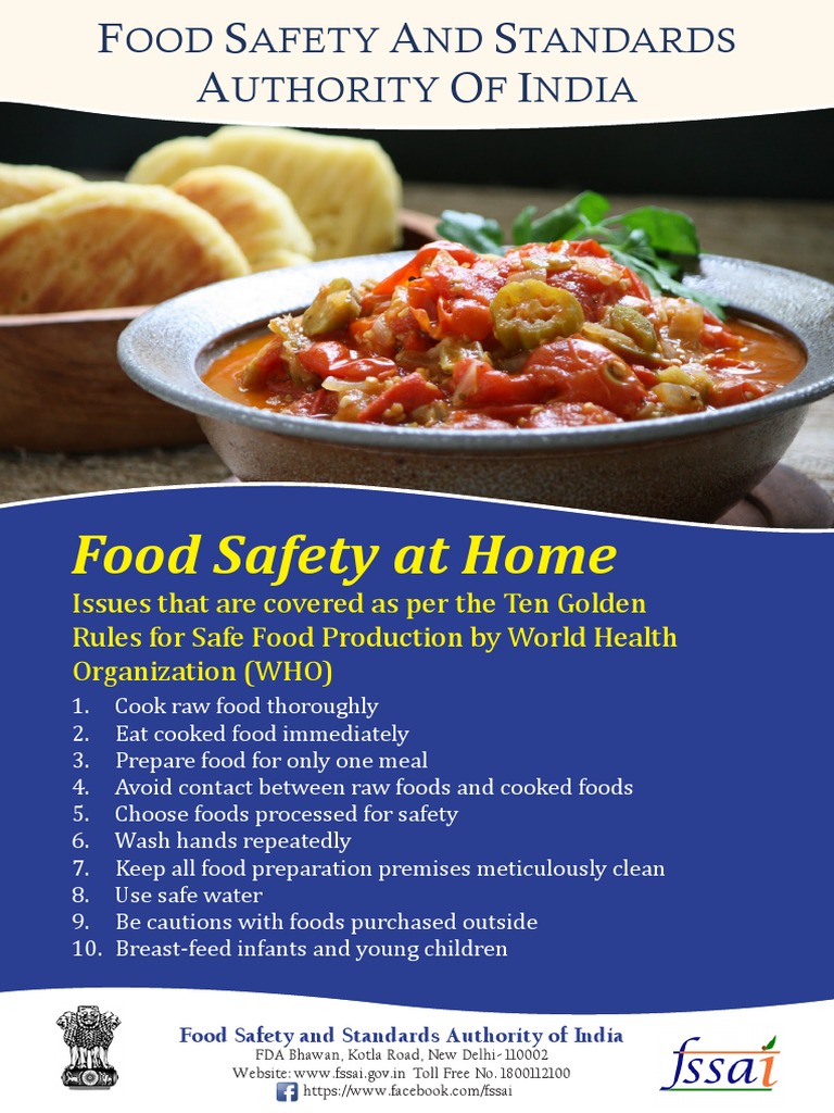 Food Safety at Home PDF Hygiene Foods