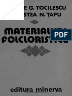 Materialuri Folcloristice. Volumul 1 PDF