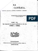 Chile, "Revista Católica (1865-1866) "