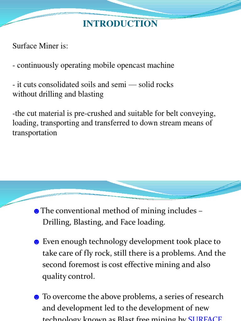 Surface Miner Udai Pdf Coal Mining Mining