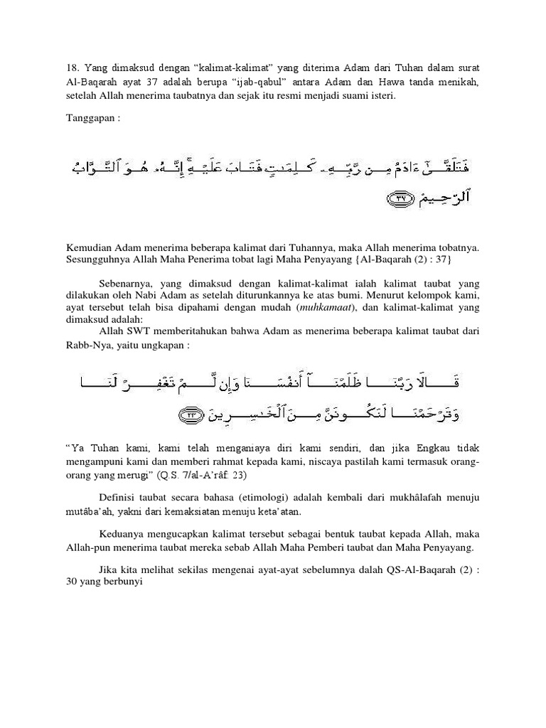 Download 77+ Contoh Surat Al Baqarah Tentang Nabi Adam Gratis