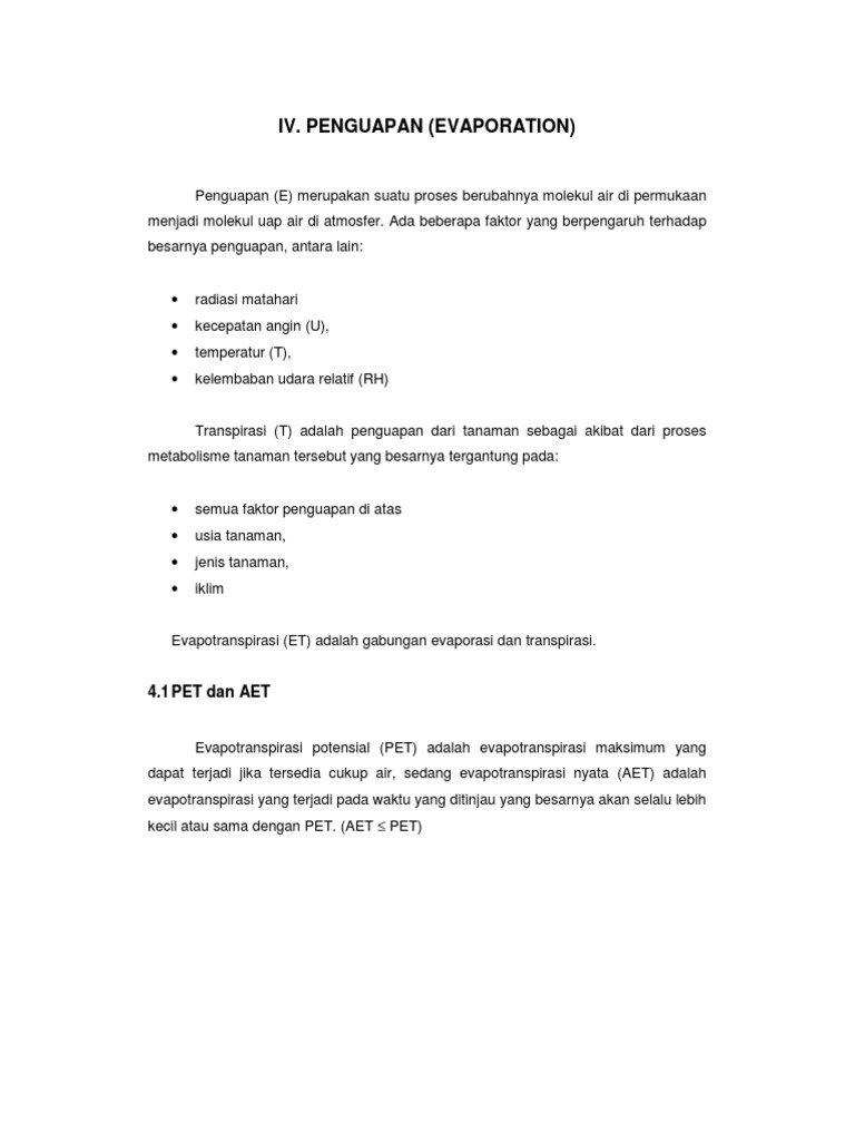 Evaporasi PDF | PDF