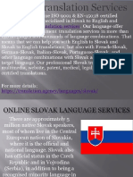 Slovak Translation Services